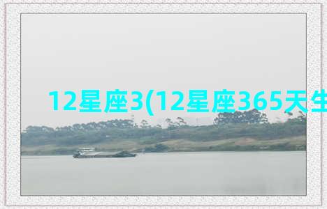 12星座3(12星座365天生日密码)