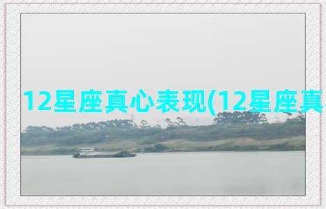 12星座真心表现(12星座真心位置图)