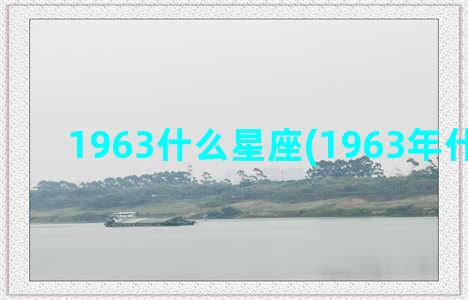 1963什么星座(1963年什么星座)