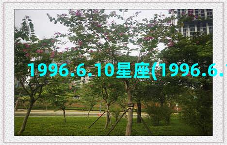 1996.6.10星座(1996.6.1阴历是多少)