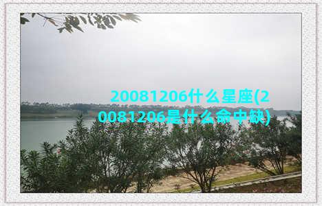 20081206什么星座(20081206是什么命中缺)