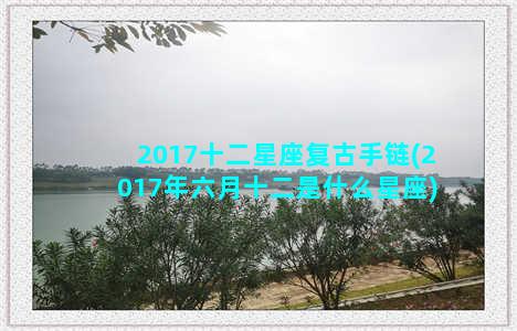 2017十二星座复古手链(2017年六月十二是什么星座)