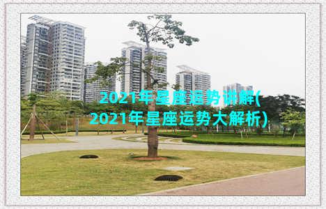 2021年星座运势讲解(2021年星座运势大解析)