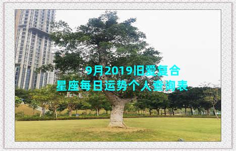 9月2019旧爱复合星座每日运势个人查询表