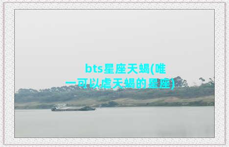 bts星座天蝎(唯一可以虐天蝎的星座)