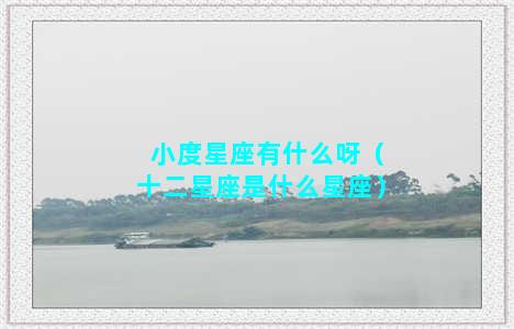 小度星座有什么呀（十二星座是什么星座）