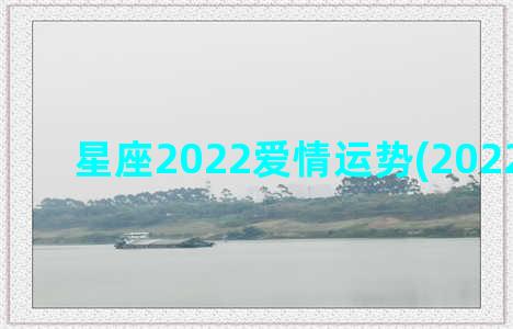 星座2022爱情运势(2022年星座)