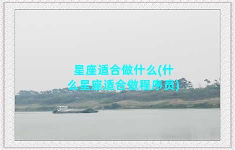 星座适合做什么(什么星座适合做程序员)