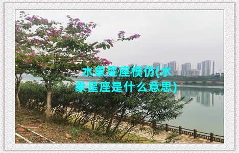 水象星座模仿(水象星座是什么意思)