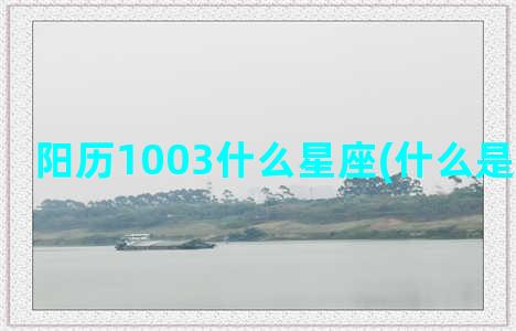 阳历1003什么星座(什么是阳历日期)