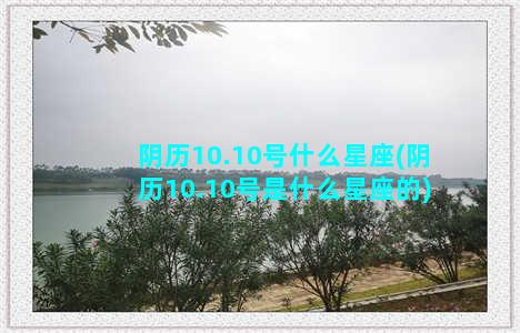 阴历10.10号什么星座(阴历10.10号是什么星座的)